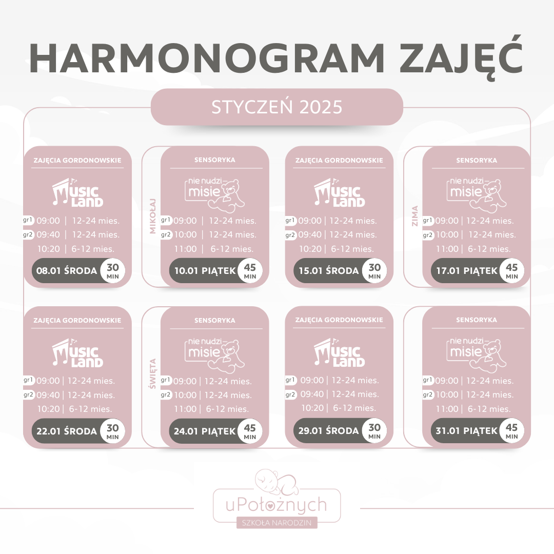 harmonogram styczeń 2025